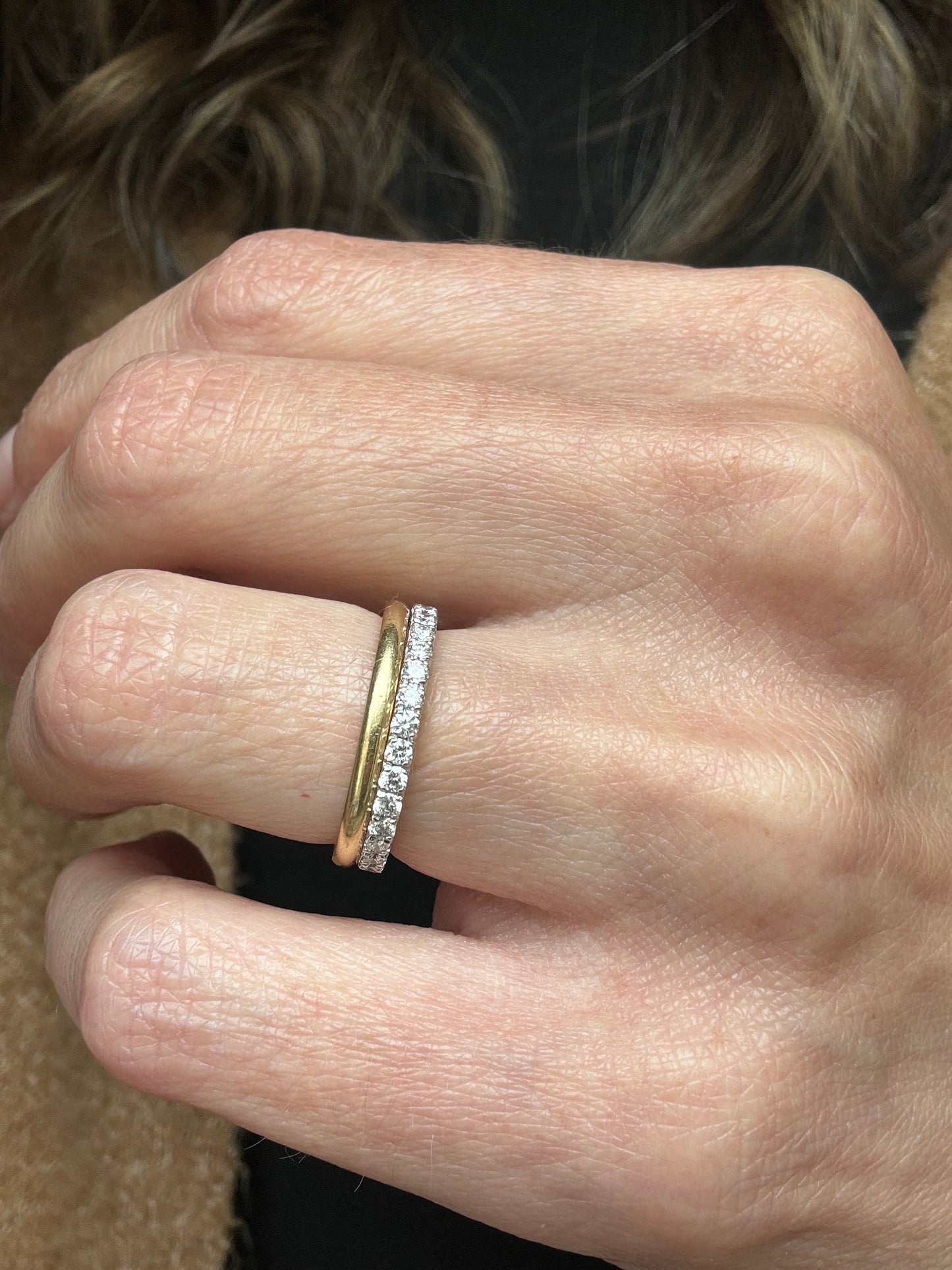 Estate 14k + Diamond Eternity Band