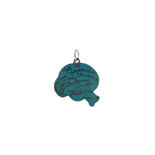 Vintage Sterling Silver + Enamel Hawaii Islands Charm