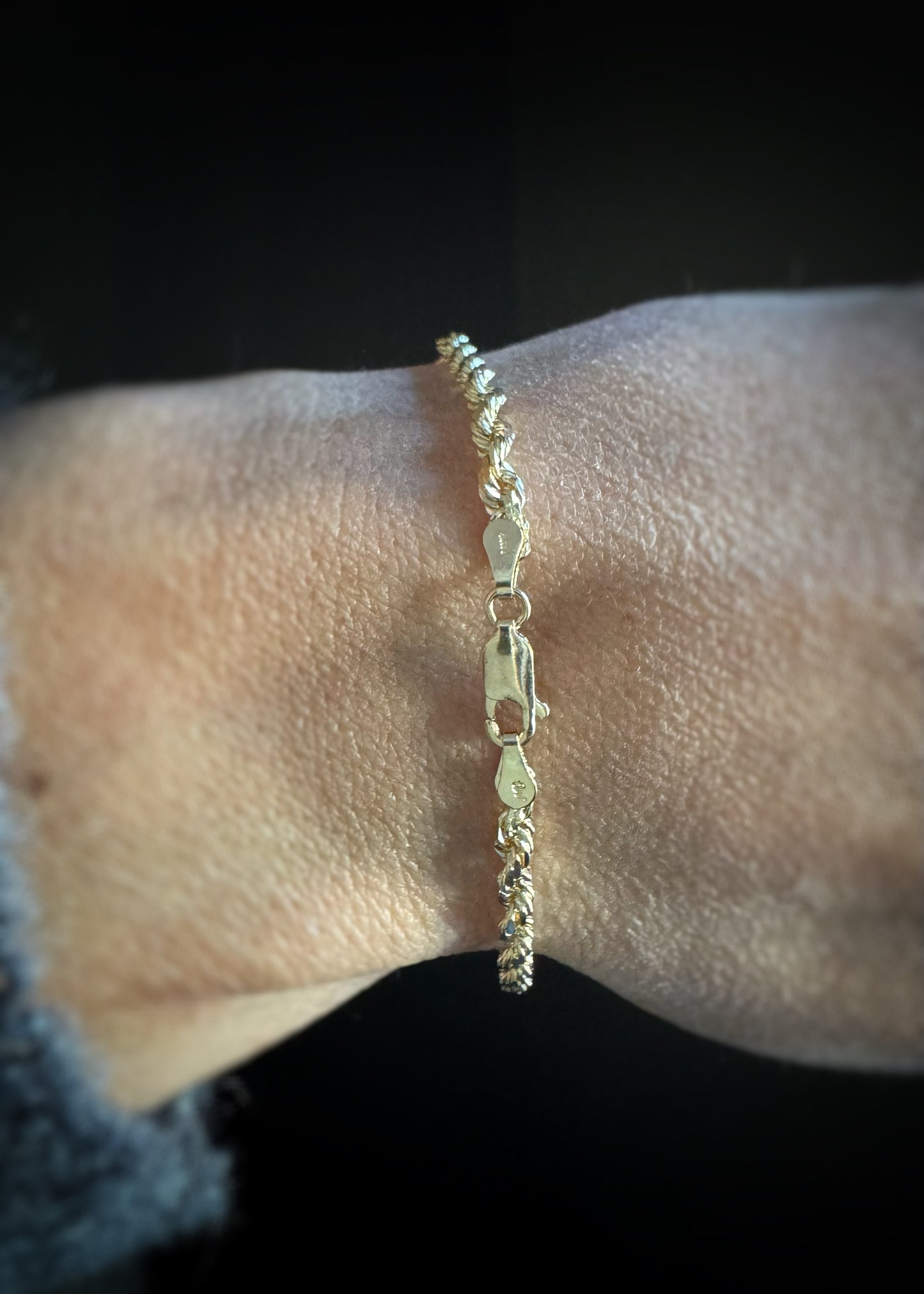 Estate Designer 14k + Rope Chain Bracelet