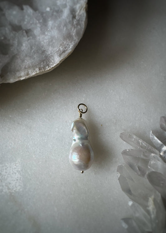 14k + Baroque Pearl Pendant