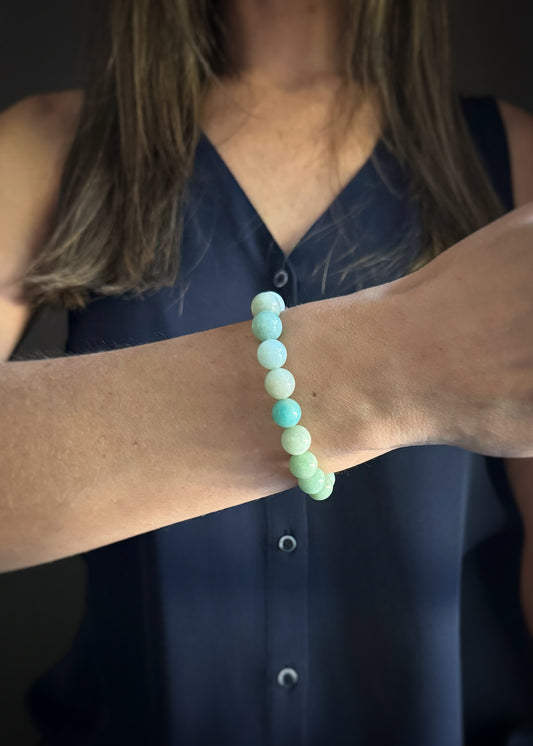 Smooth Aventurine Bead Stretch Bracelet