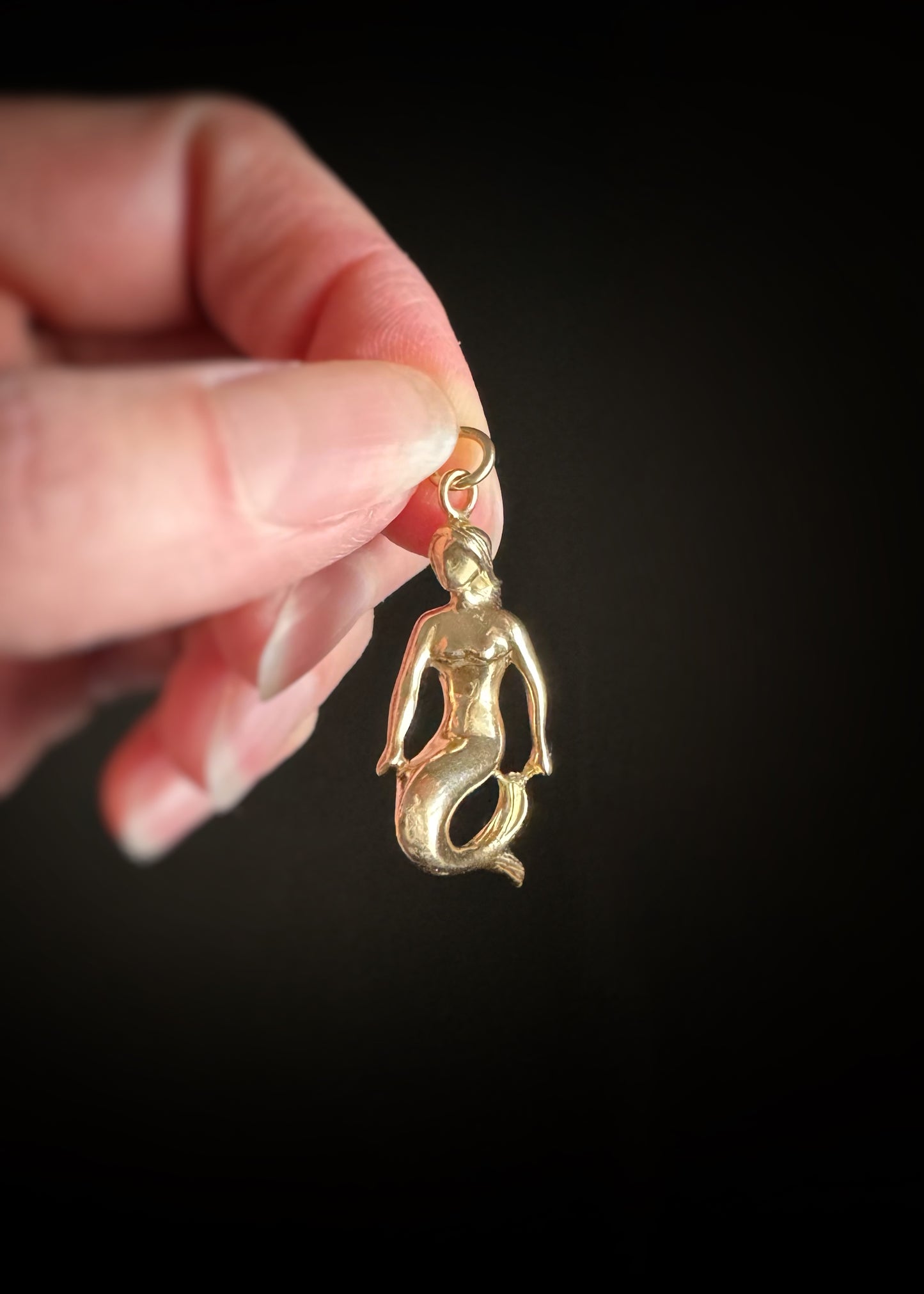 Estate 14k + Mermaid Charm