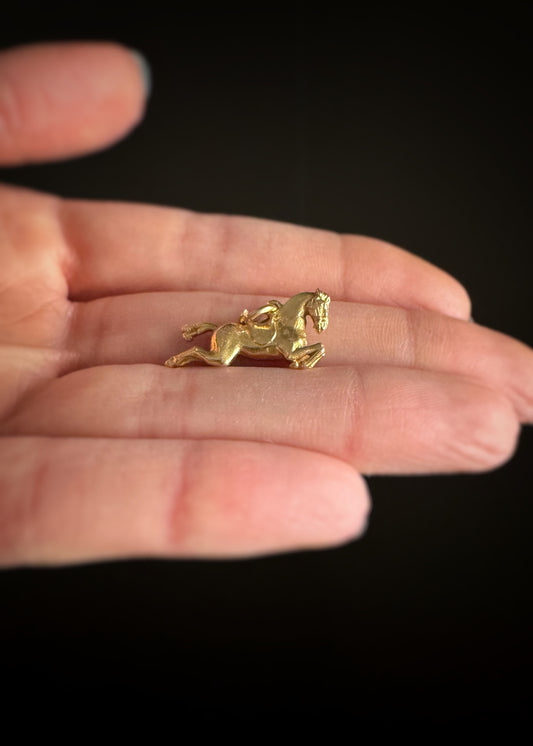 Estate 14k + Jumping Horse Charm