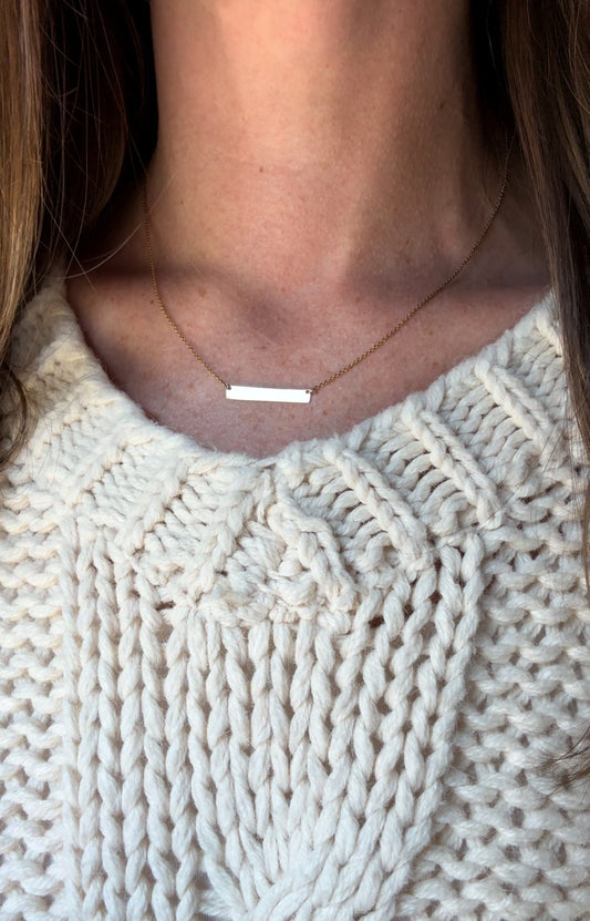 14k + ID Nameplate Necklace