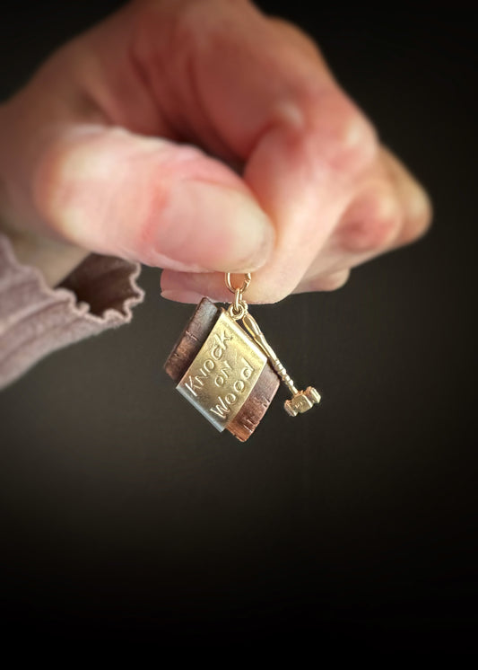 Estate 14k + Knock on Wood Charm