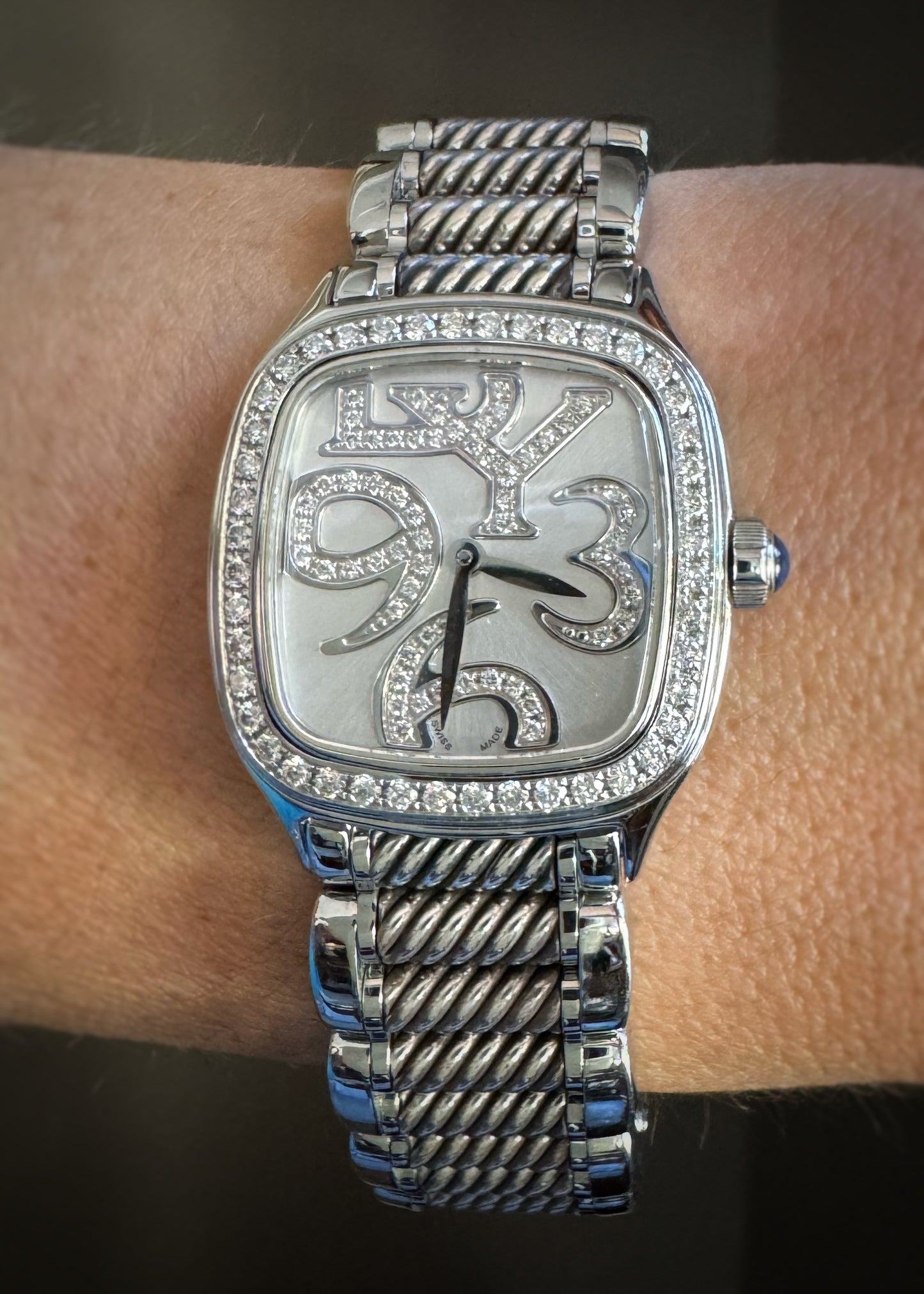 Estate Designer Stainless + Diamond Thoroughbred Watch