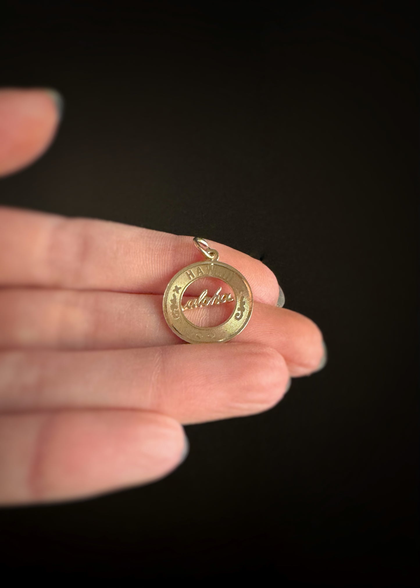 Estate 14k + Hawaii Aloha Charm