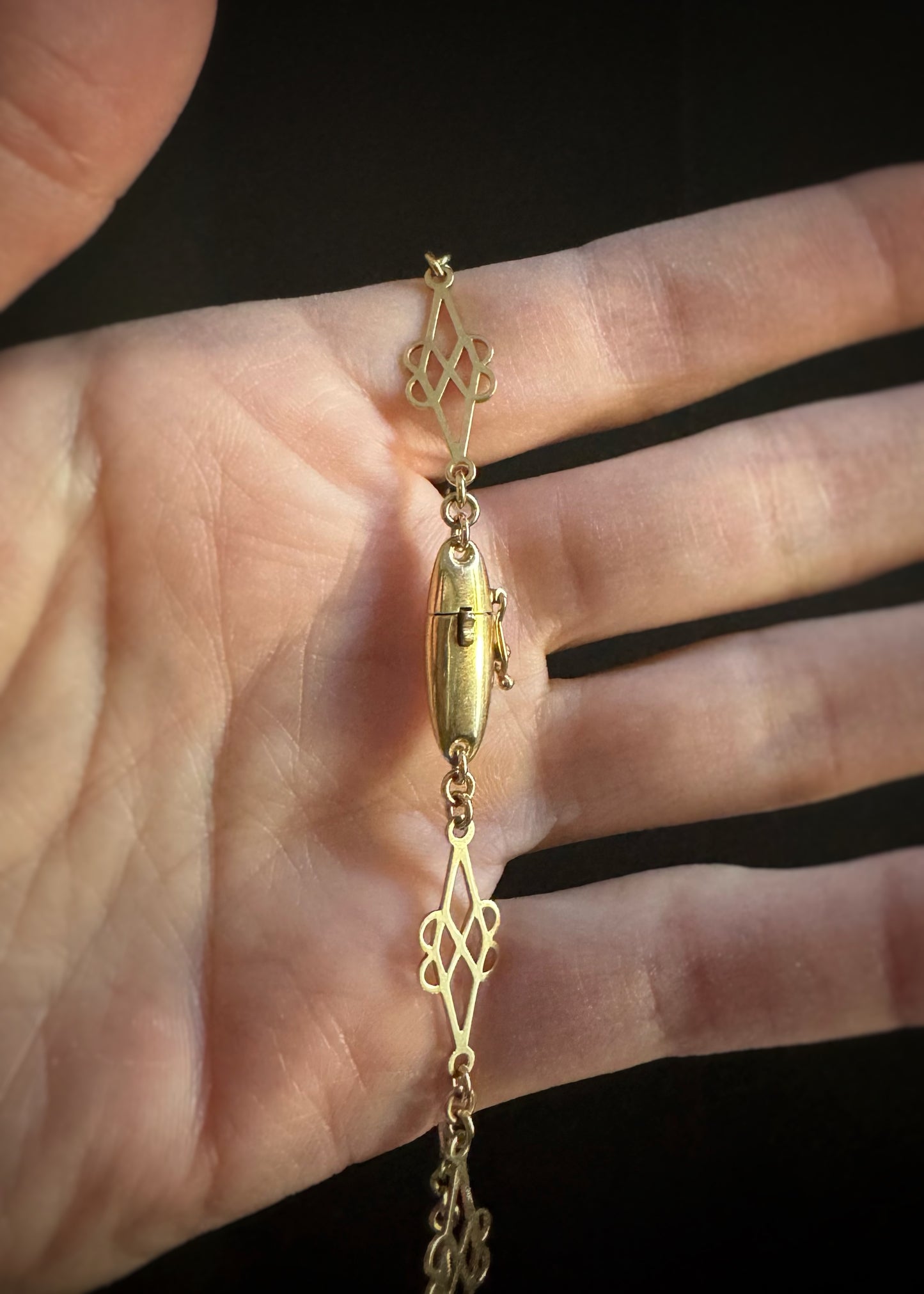 Estate 14k + Fancy Link Chain Necklace