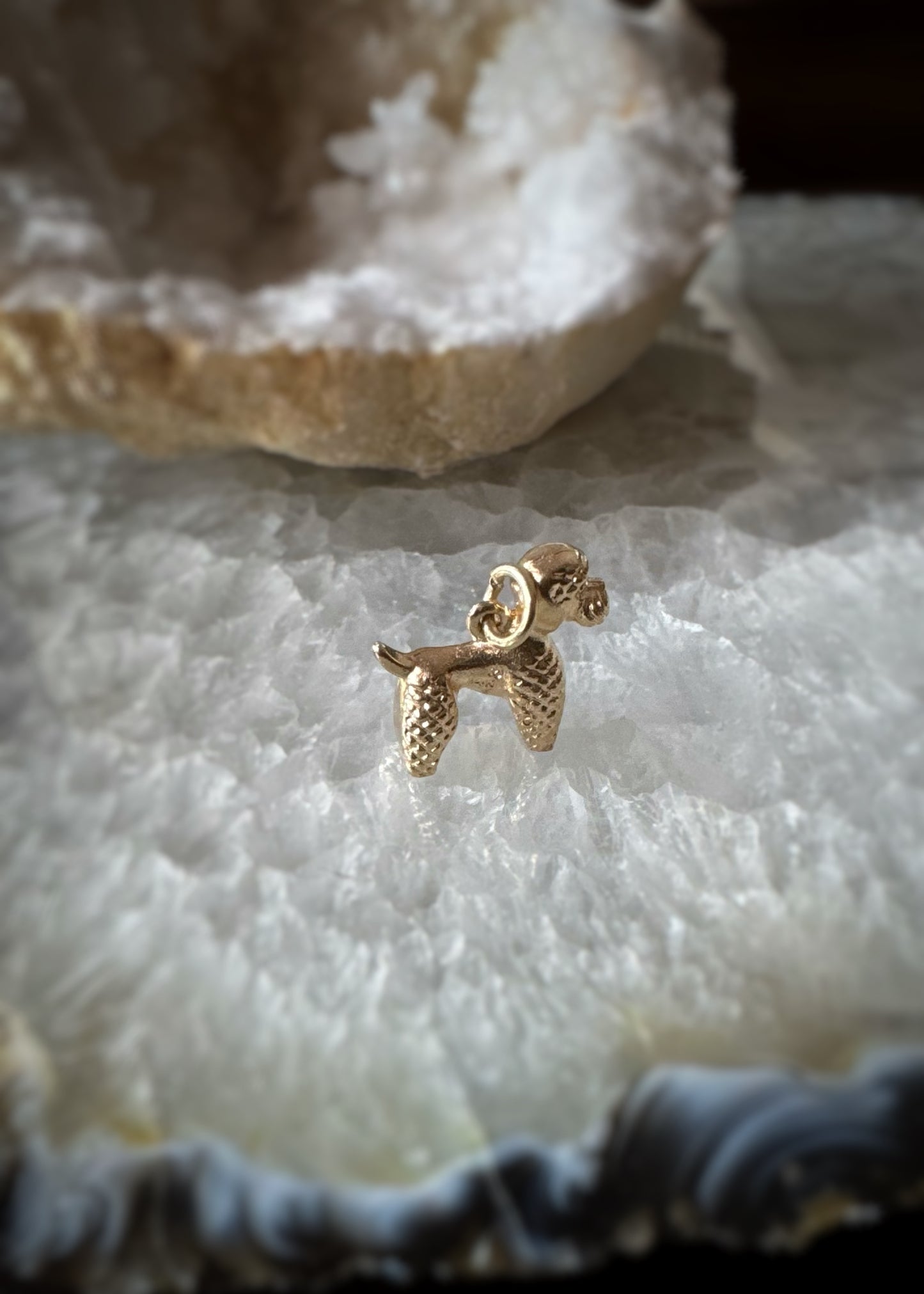 Estate 14k + Poodle Charm (Heavy Weight)