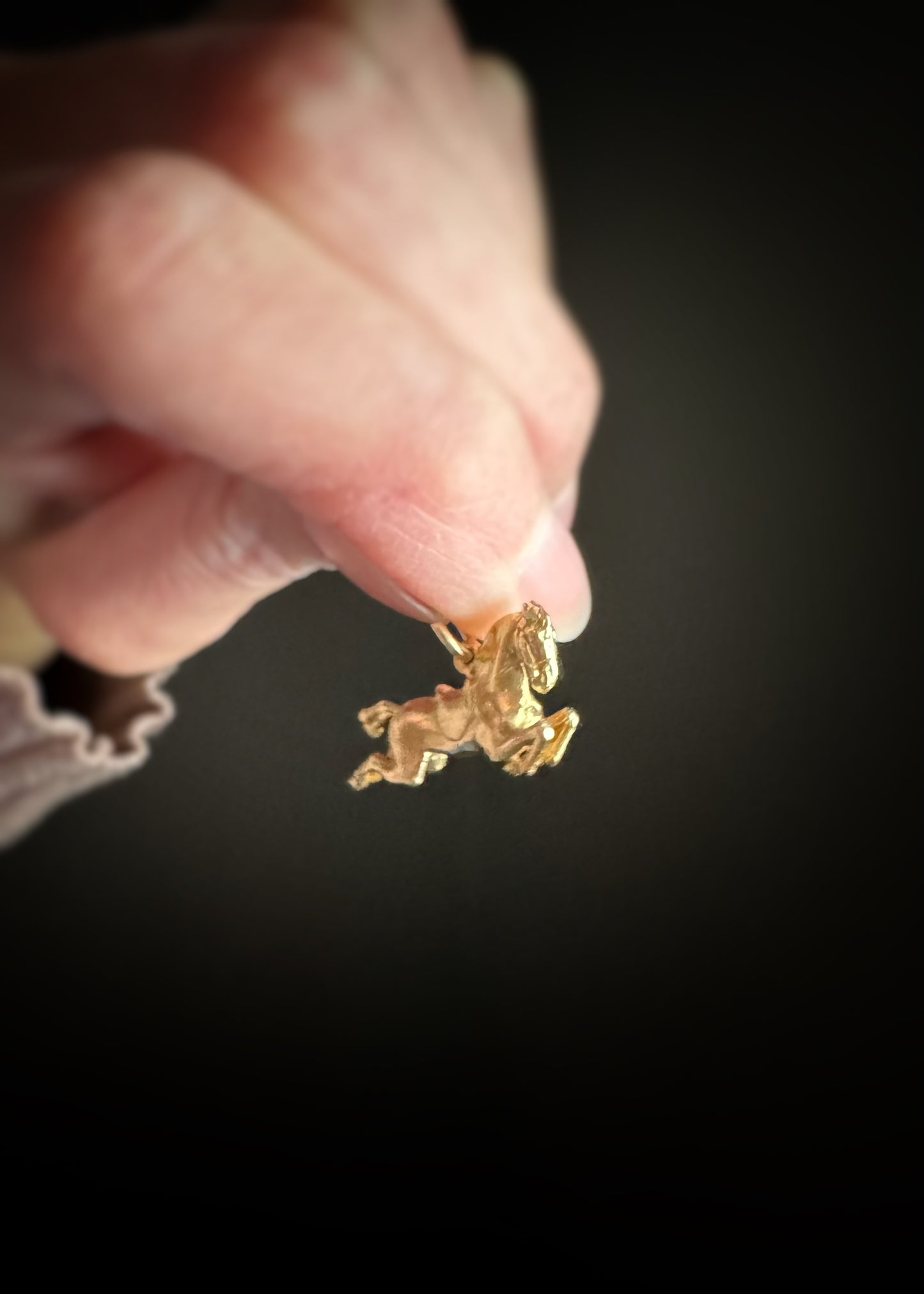 Estate 14k + Jumping Horse Charm