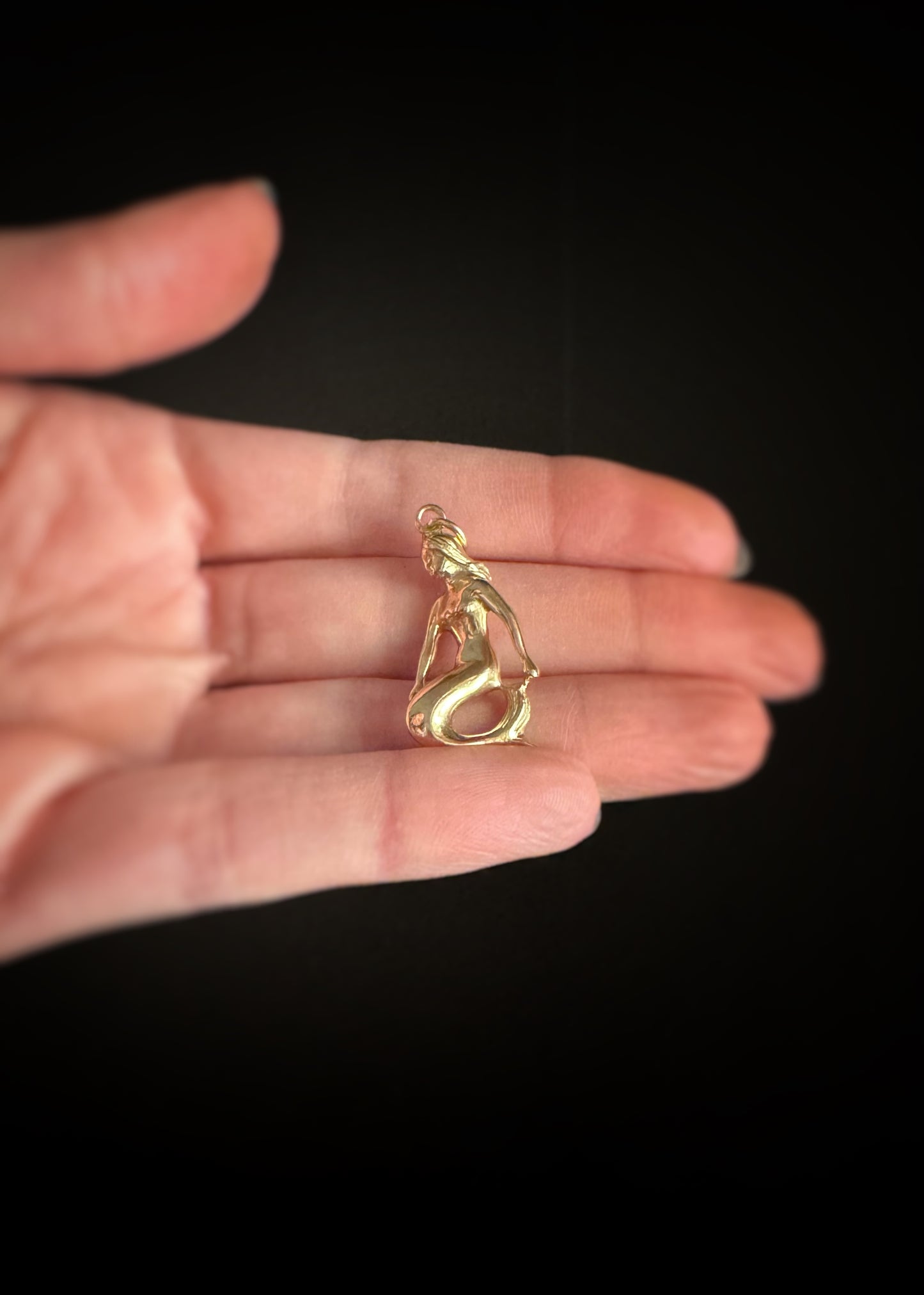 Estate 14k + Mermaid Charm