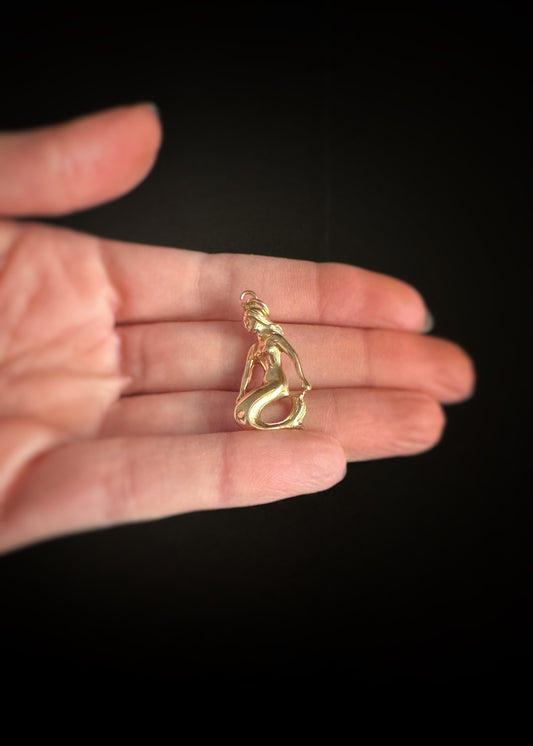 Estate 14k + Mermaid Charm