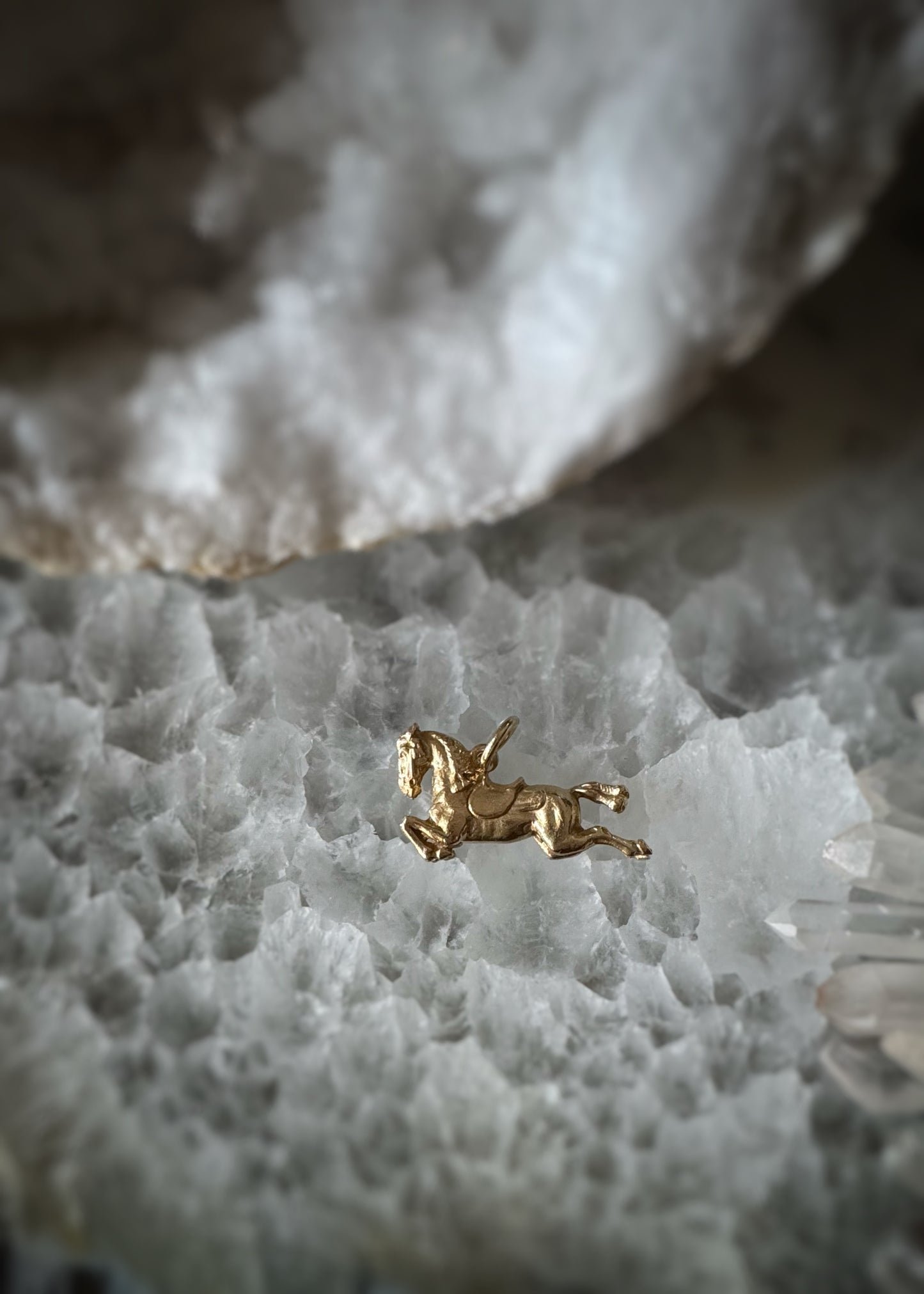 Estate 14k + Jumping Horse Charm