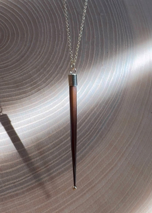 14k + Porcupine Quill Necklace - Long