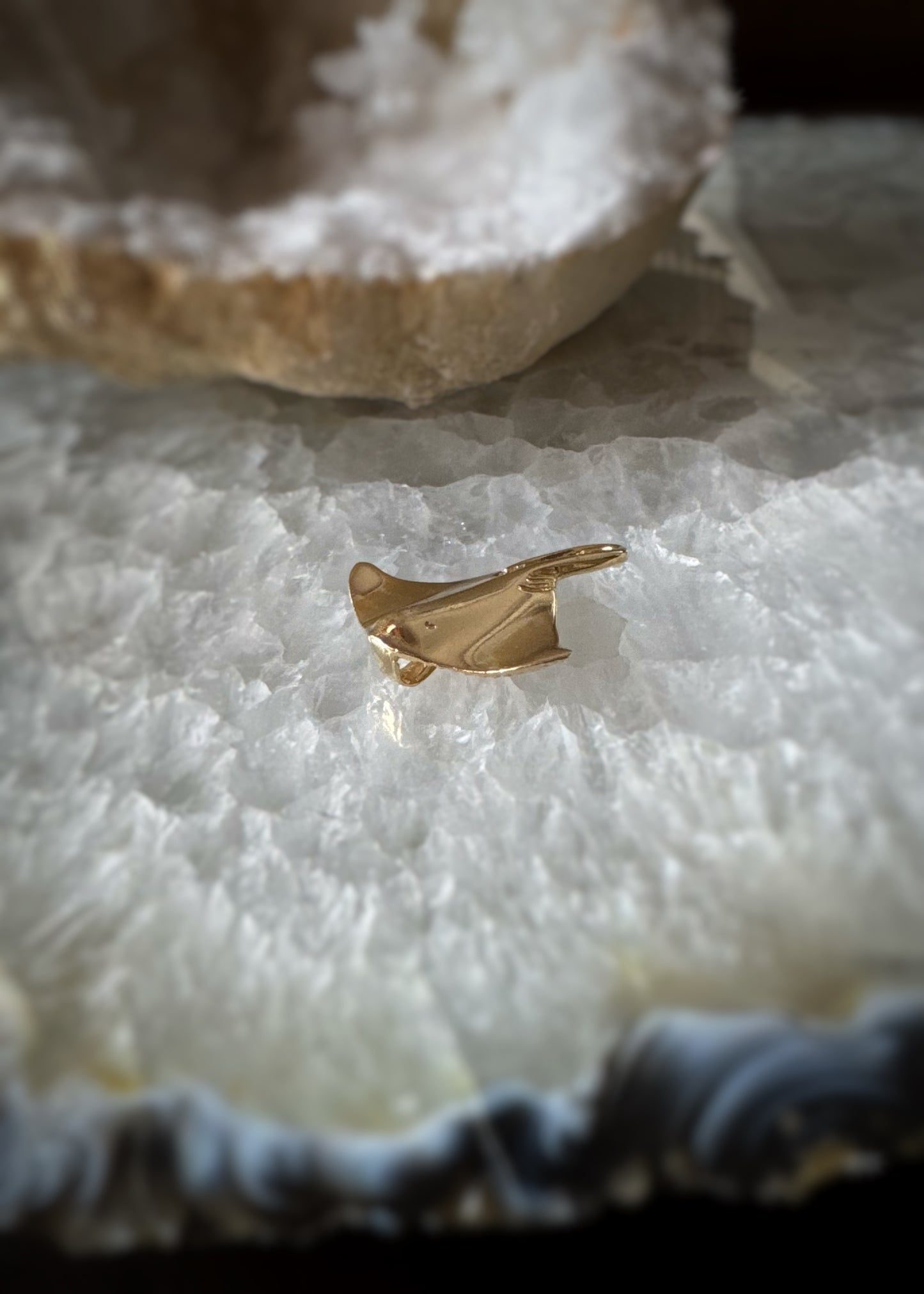 Estate 14k + Stingray Pendant
