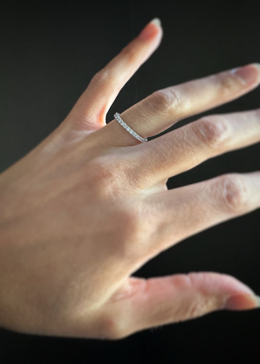 Estate 14k + Diamond Eternity Band