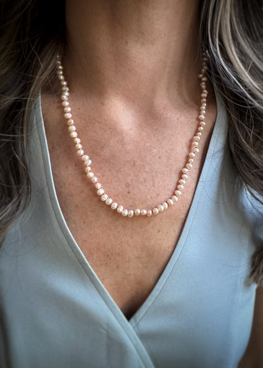 Sterling + Freshwater Pearl Necklace
