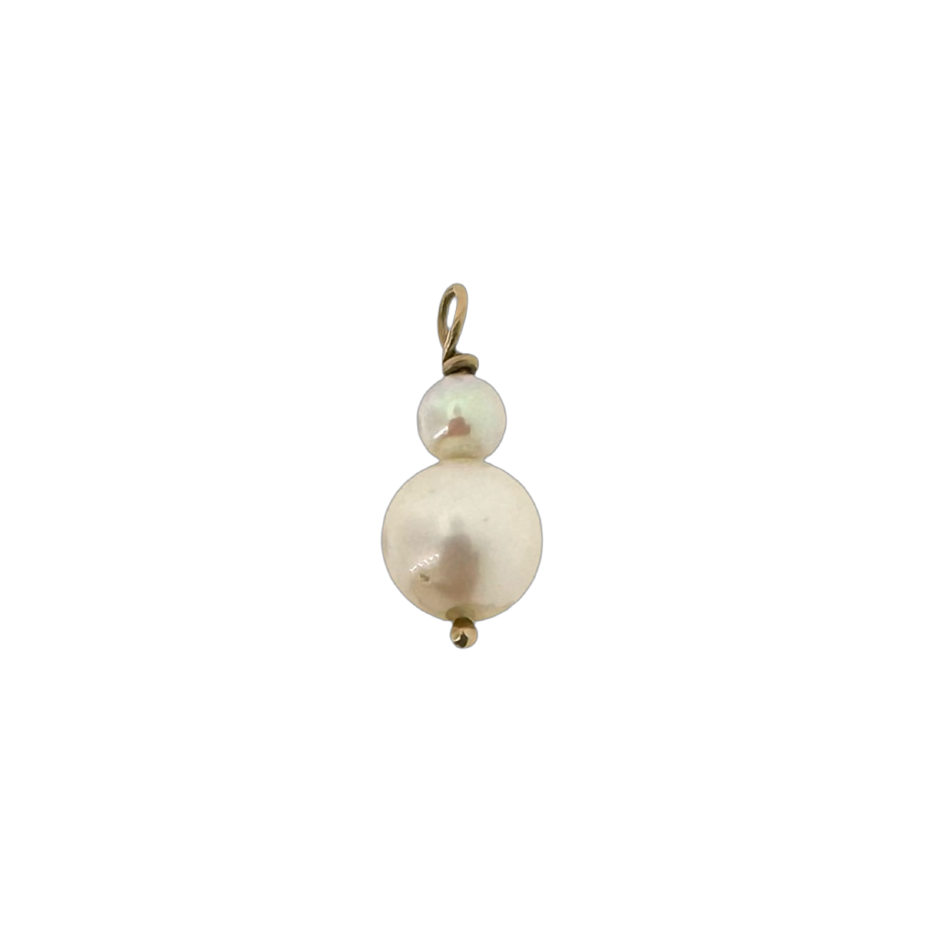 Estate 14k + Cultured Pearl Duo Mini Charm