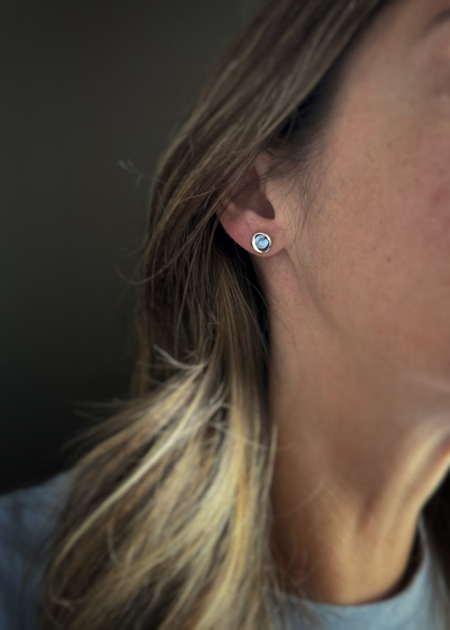 14k + Large Round Disc Earrings