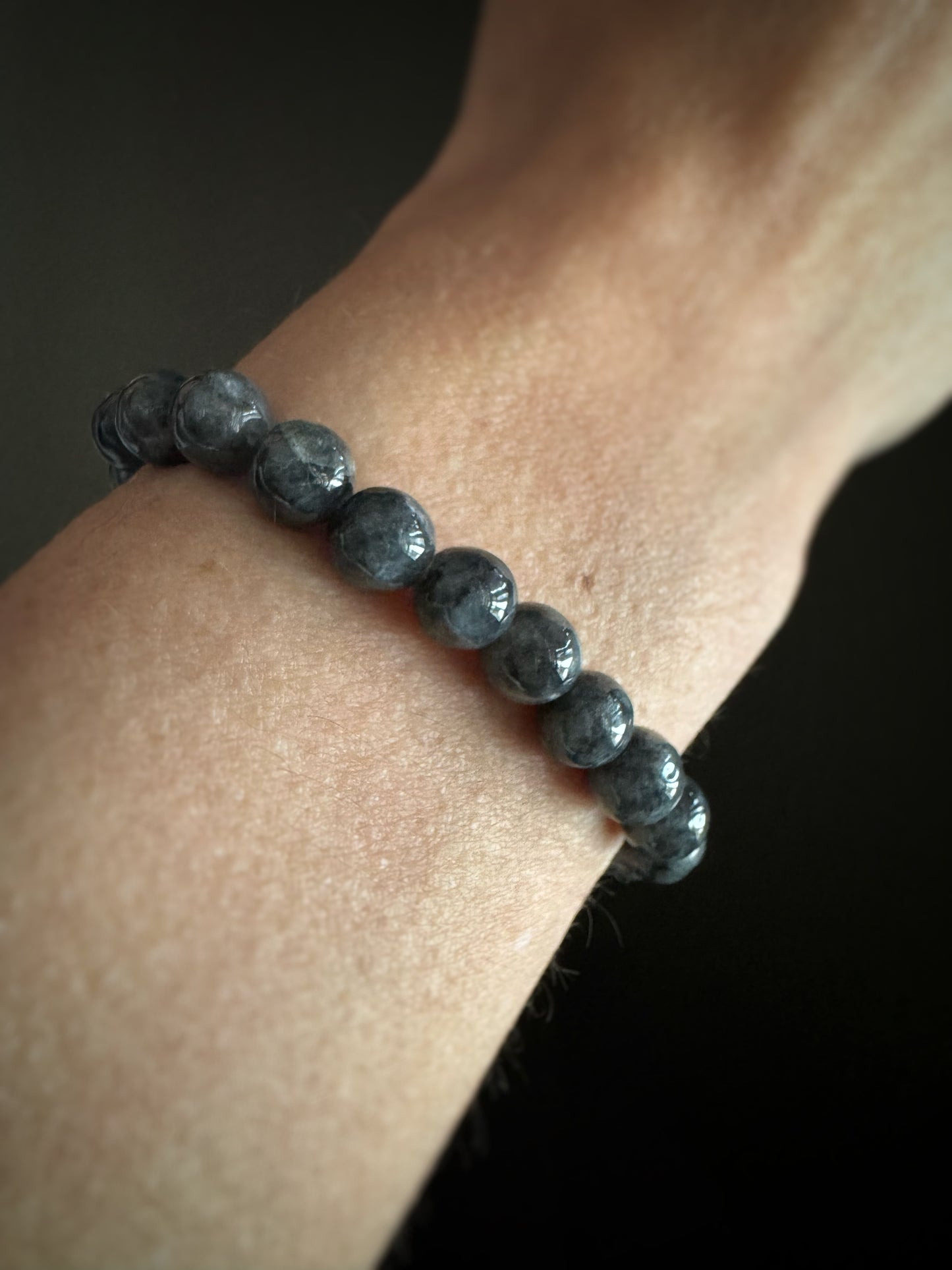 Labradorite Bead Stretch Bracelet