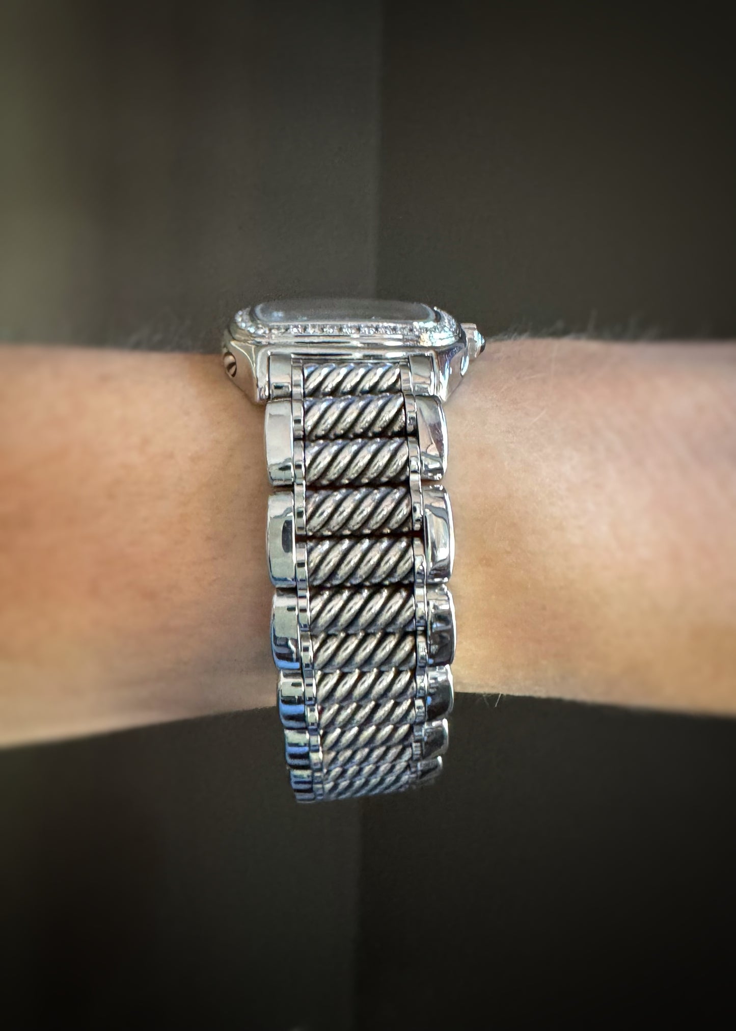 Estate Designer Stainless + Mother-of-Pearl and Diamond Thoroughbred Watch