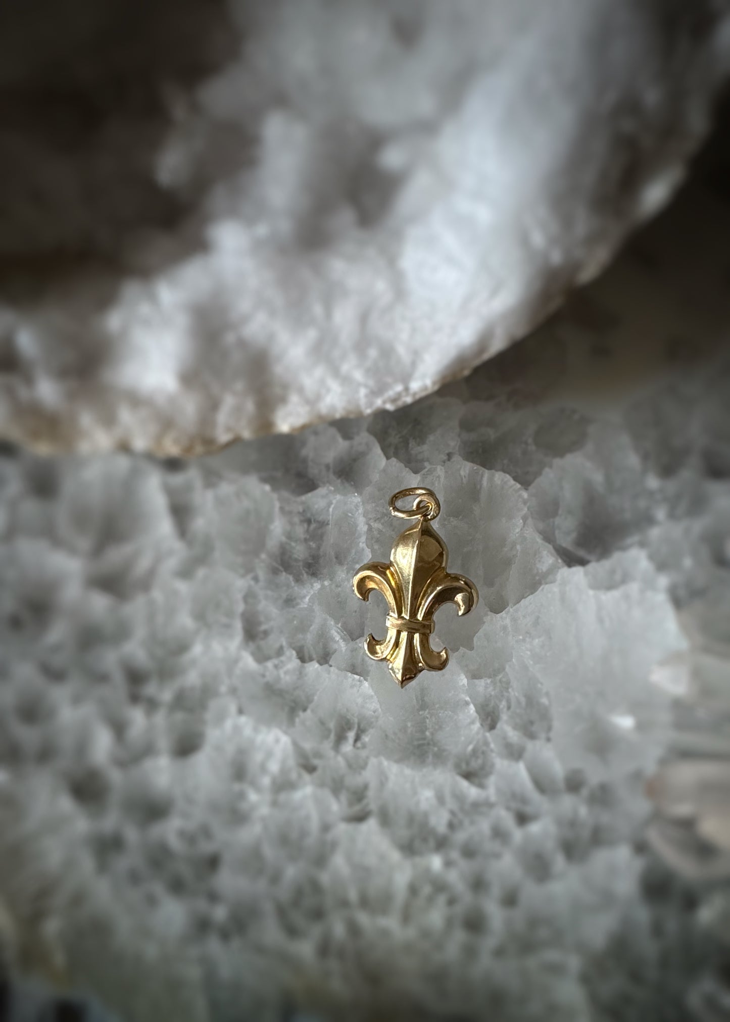 Estate 14k + Fleur-de-lis Charm