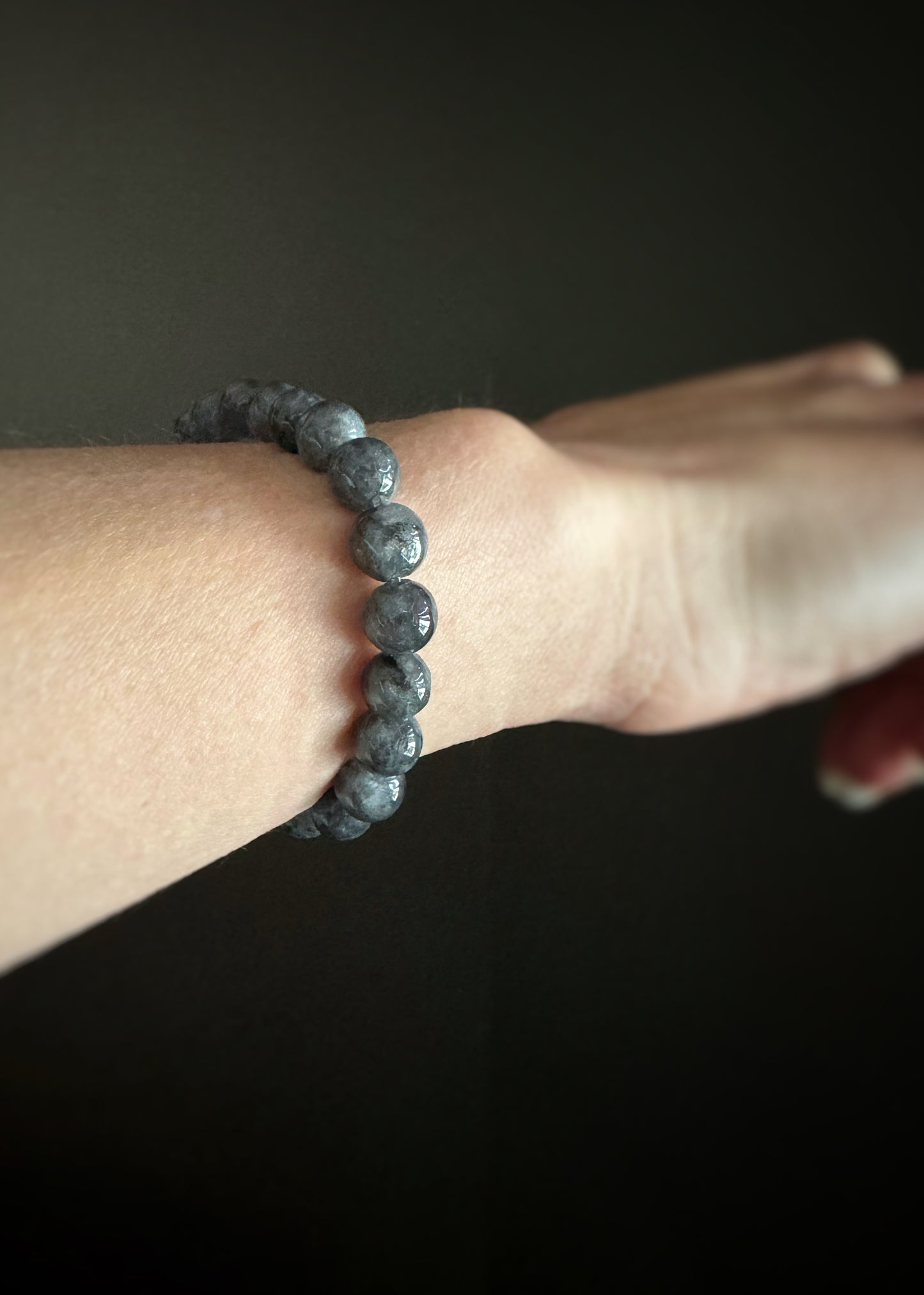 Labradorite Bead Stretch Bracelet