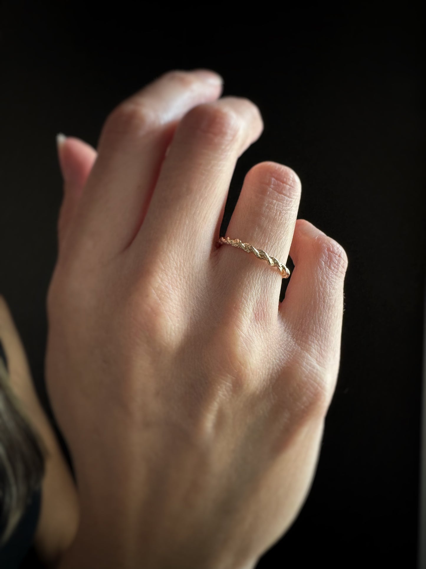 Estate 14k + Twisted Rope Band