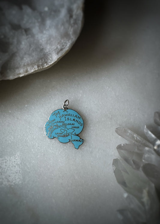 Vintage Sterling Silver + Enamel Hawaii Islands Charm