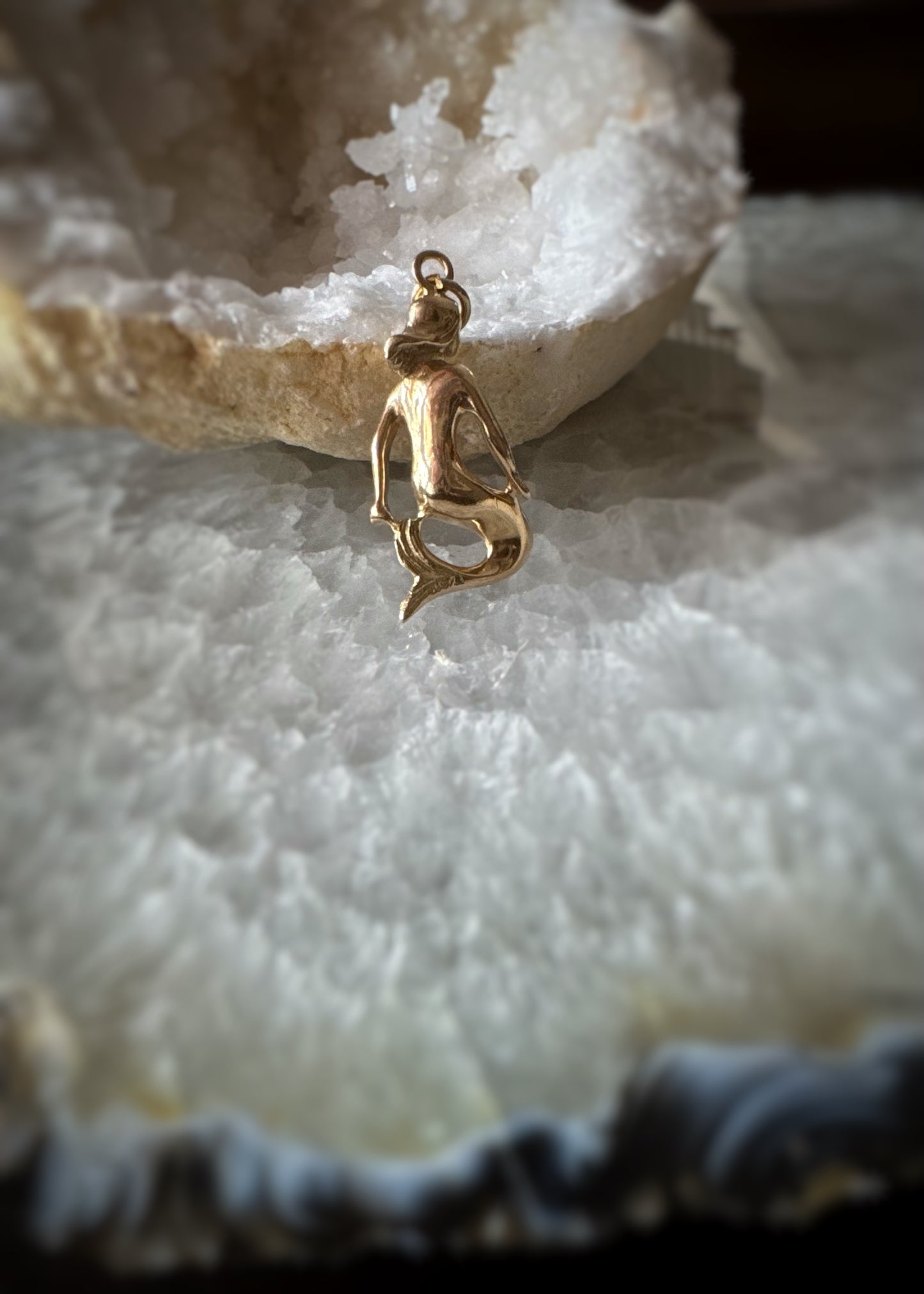 Estate 14k + Mermaid Charm