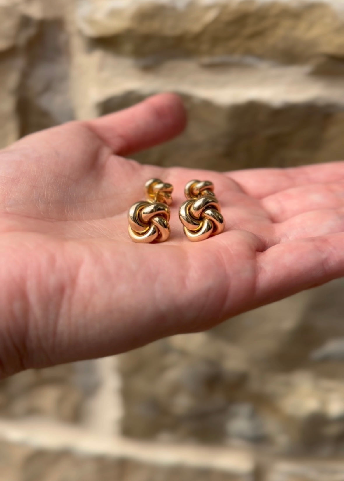 Estate 14k + Knot Tuxedo Stud and Cufflink Set