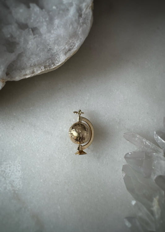 Estate 14k + Globe Charm