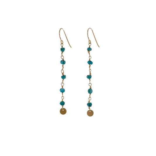 14k + Turquoise Drop Earrings