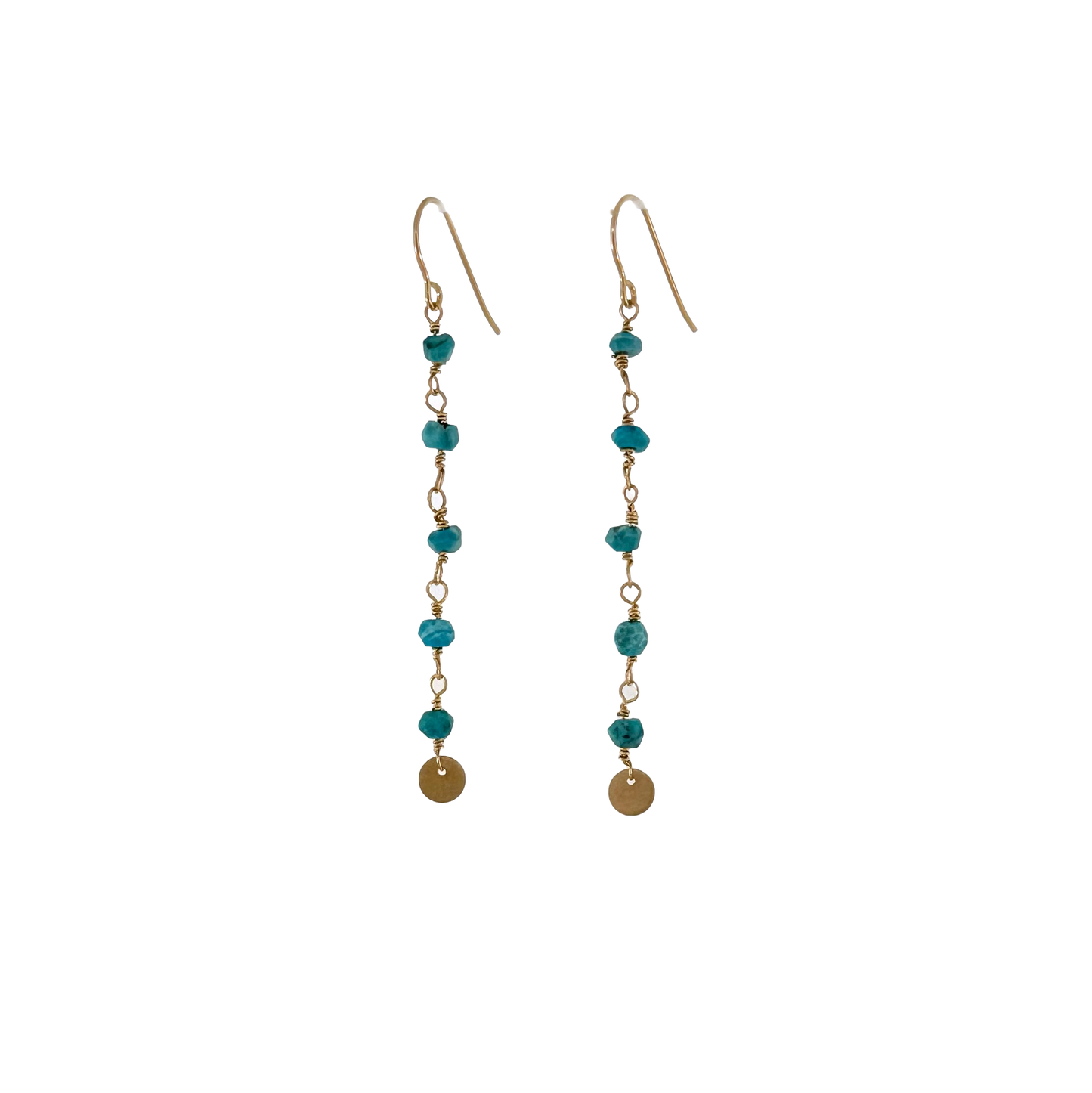 14k + Turquoise Drop Earrings