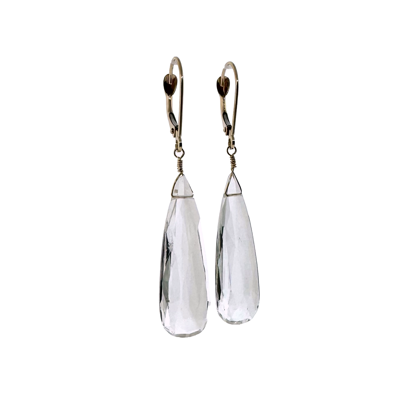 14k + Quartz Briolette Earrings