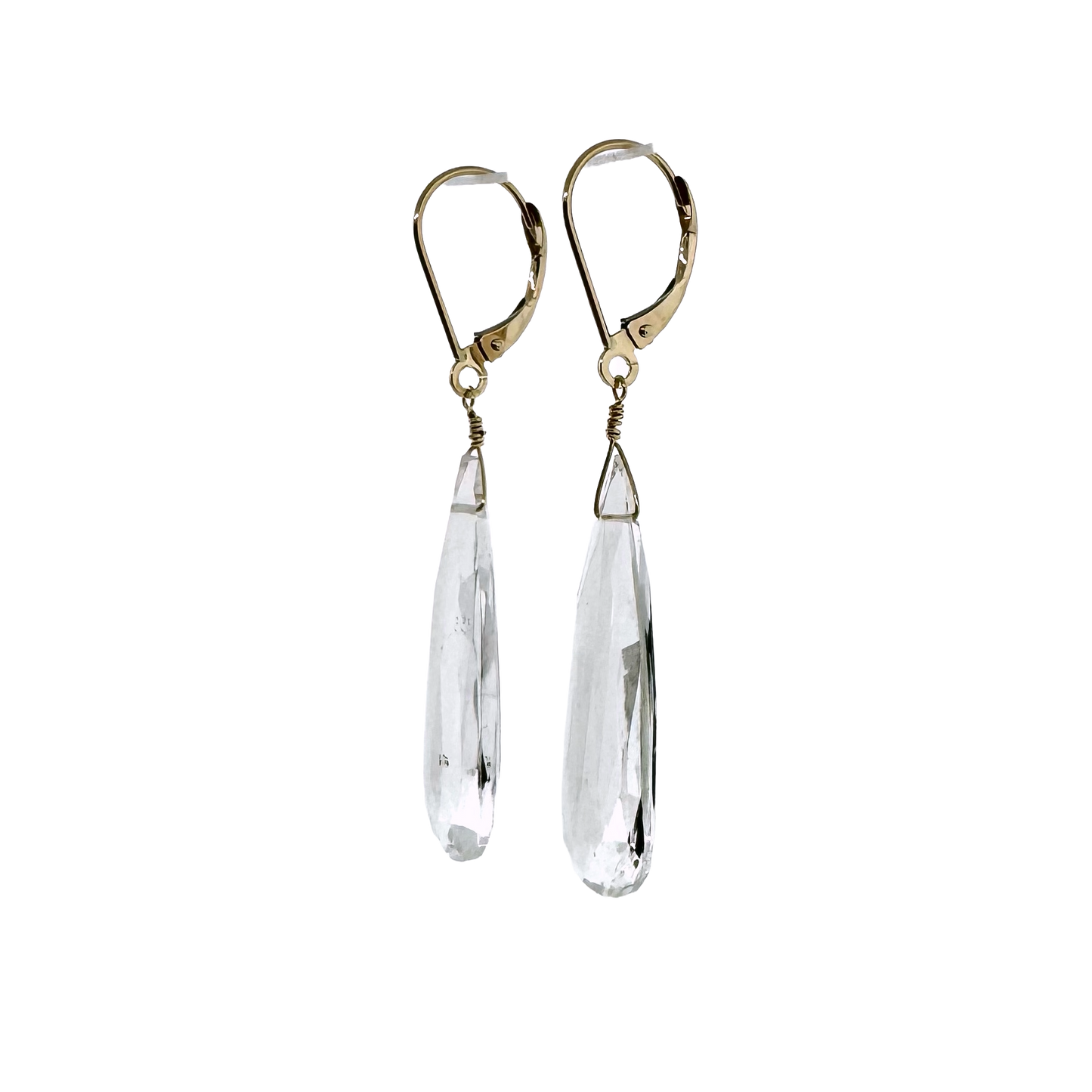 14k + Quartz Briolette Earrings