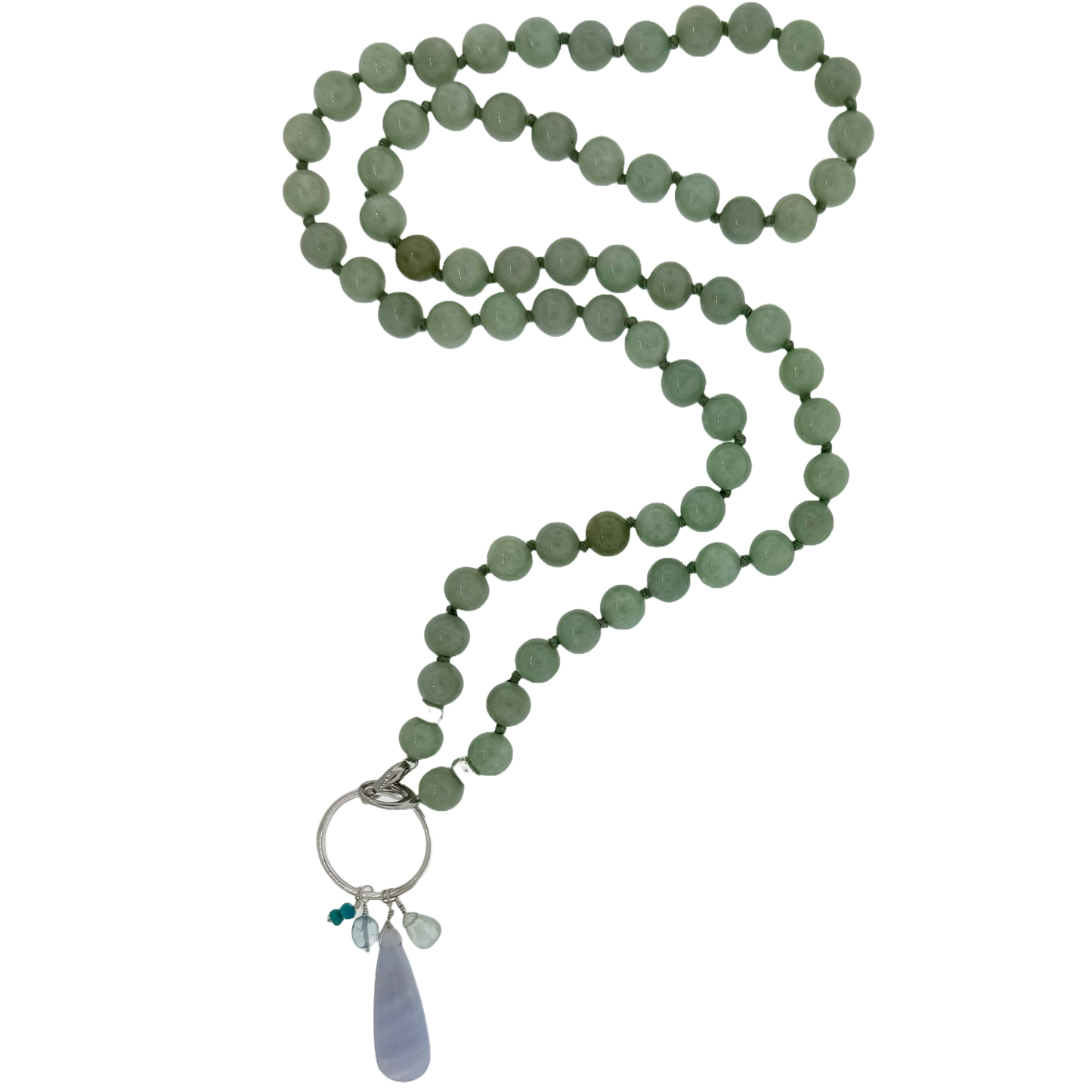 Sterling + Jade Bead Necklace