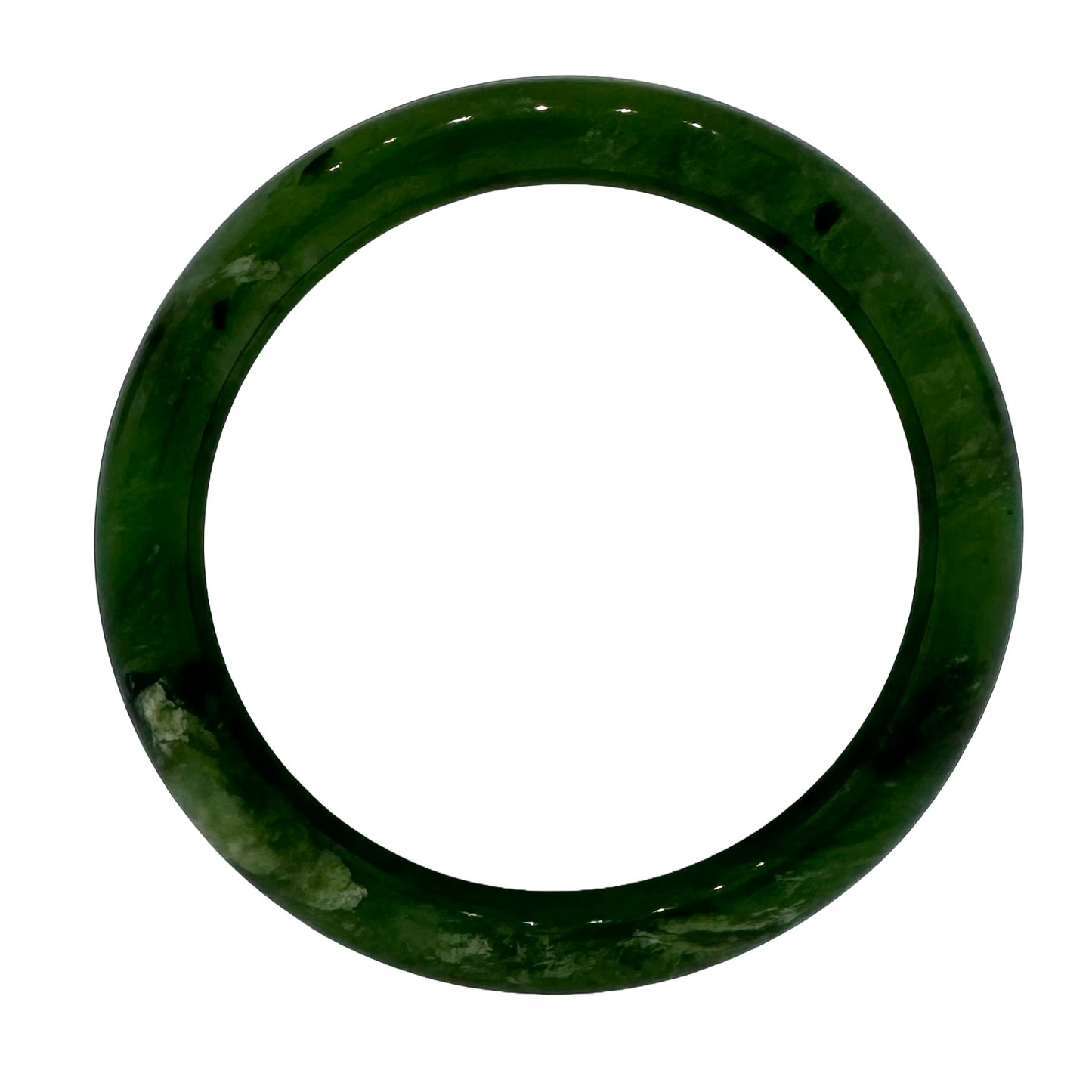 Estate Nephrite Jade Hololith Bangle