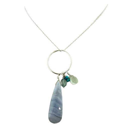 Sterling + Gemstone Circlet Necklace