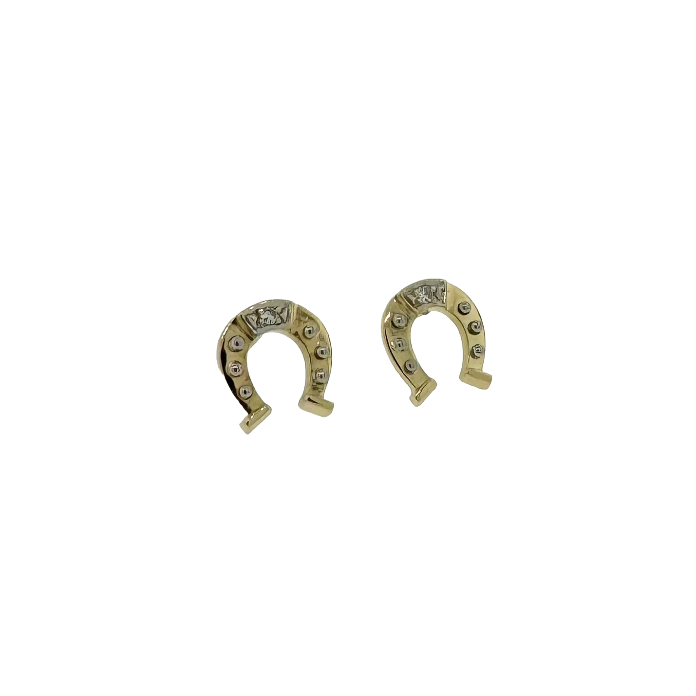 Estate 18k + Horseshoe Stud Earrings