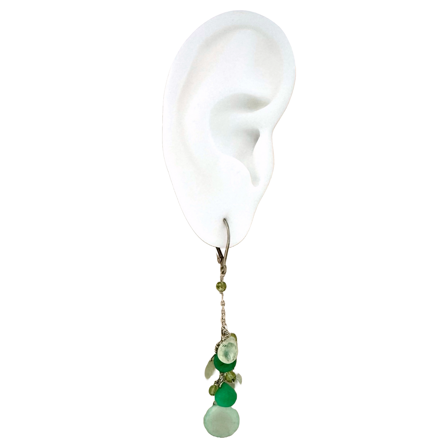 Sterling + Sea Greens Gemstone Drop Earrings