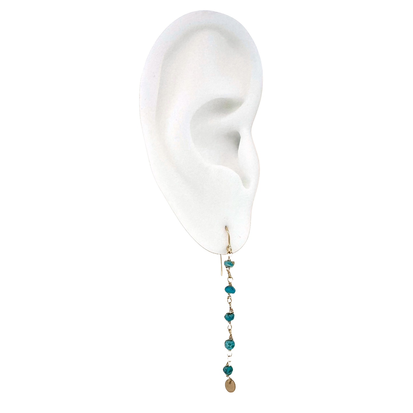 14k + Turquoise Drop Earrings