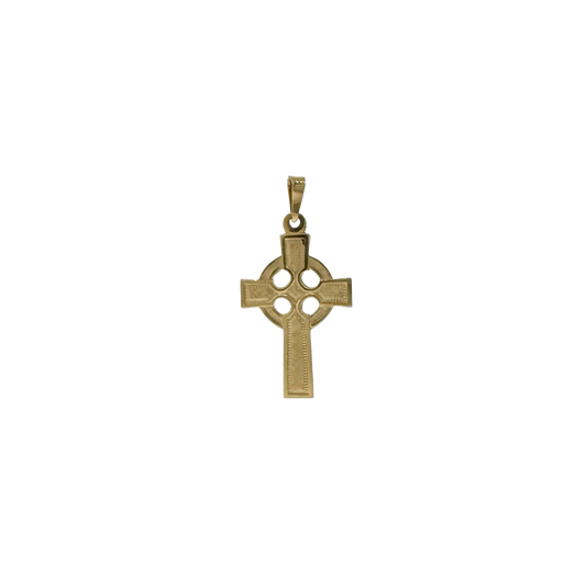 Estate 14k + Celtic Cross Pendant Charm