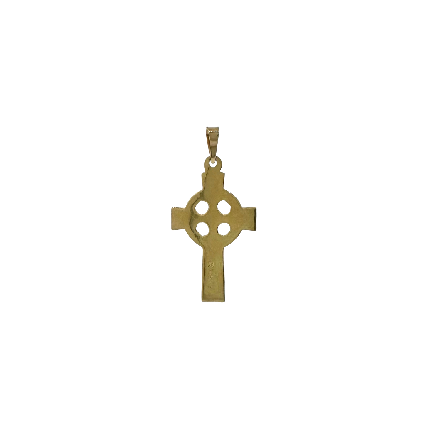 Estate 14k + Celtic Cross Pendant Charm