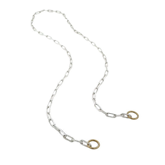 Sterling + 14k Paperclip Chain for Hinged Charms