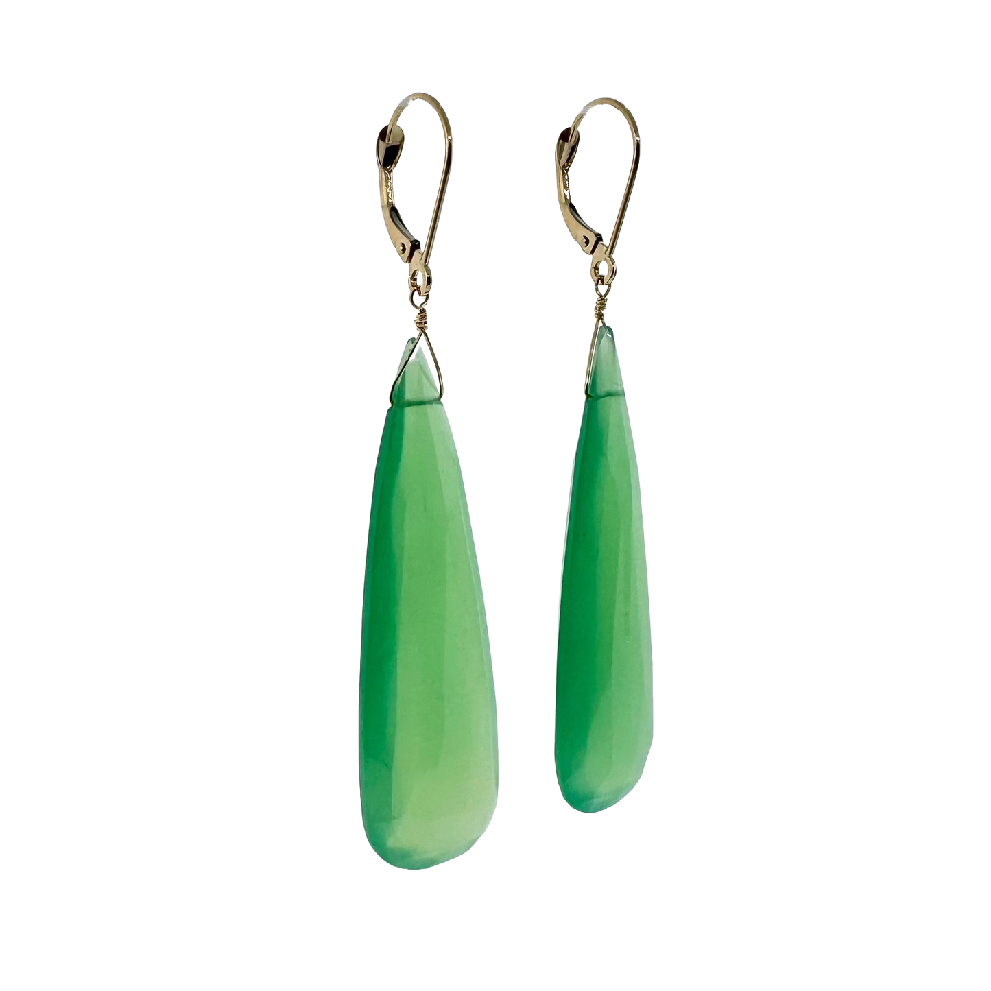 14k + Chalcedony Briolette Earrings