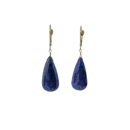 14k + Lapis Briolette Earrings