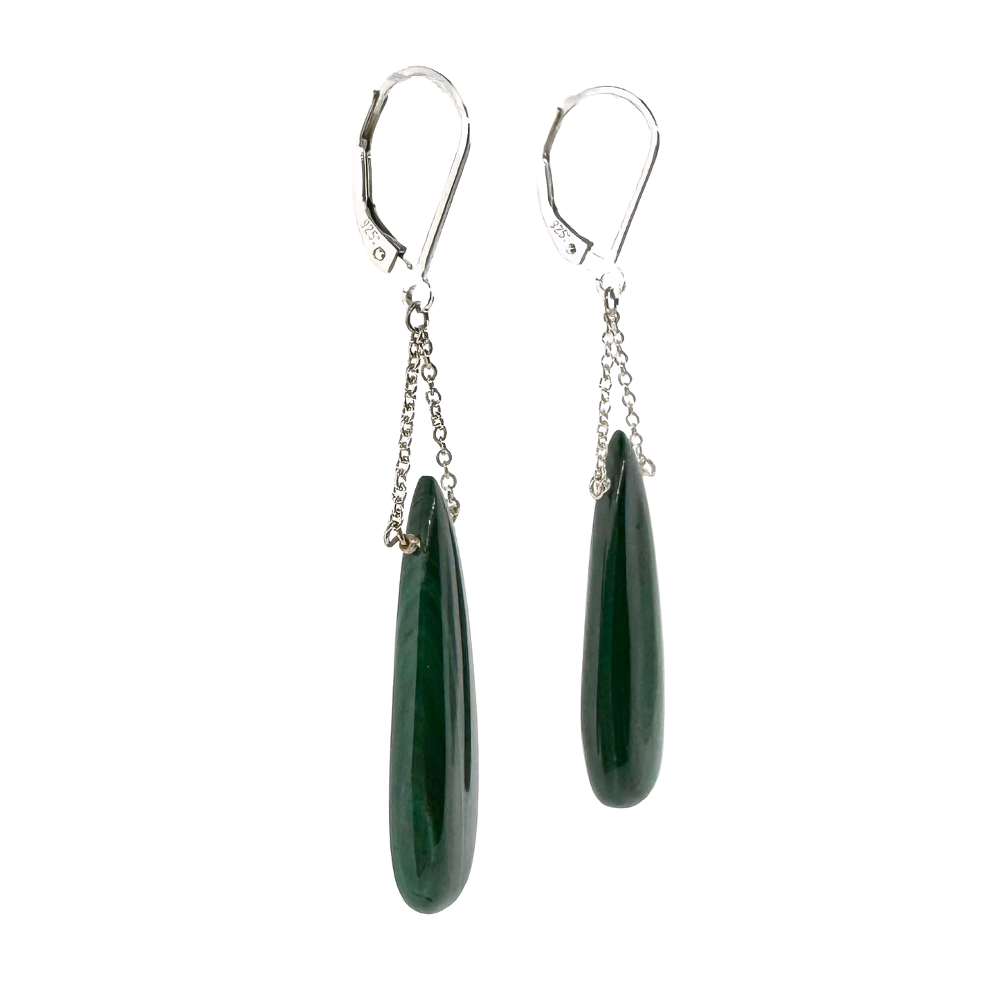 Sterling + Malachite Drop Earrings