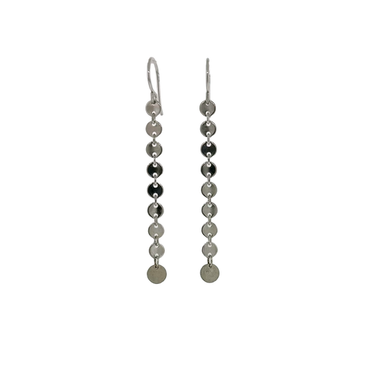 Sterling + Disc Chain Earrings