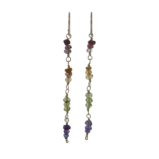 14k + Gemstone Ombre Bead Earrings